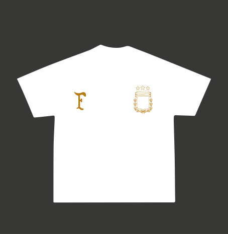 FOF Argentina Relaxed-Fit White In Gold T-shirt