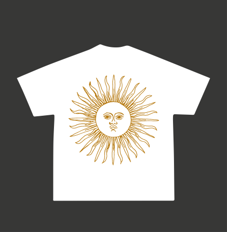 FOF Argentina Relaxed-Fit White In Gold T-shirt - Image 2