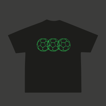 FOF Fifa Green Logo Relaxed-Fit Black T-shirt