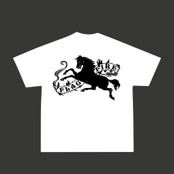 FOF Horse design Relaxed-Fit White T-shirt