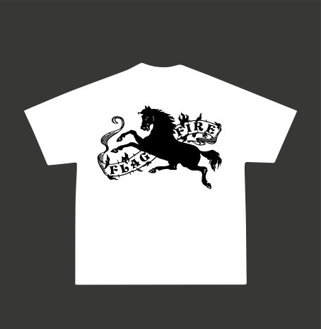 FOF Horse design Relaxed-Fit White T-shirt - Image 2