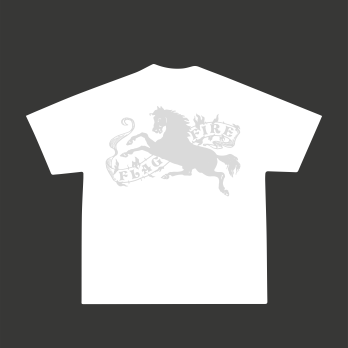 FOF Grey Horse Relaxed-Fit White T-shirt