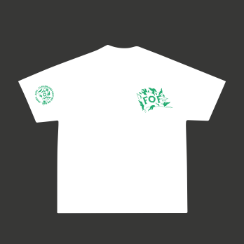 FOF Green design Relaxed-Fit White T-shirt