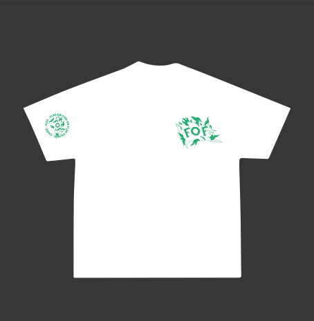 FOF Green design Relaxed-Fit White T-shirt