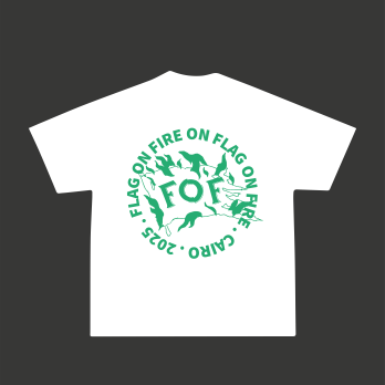 FOF Green design Relaxed-Fit White T-shirt