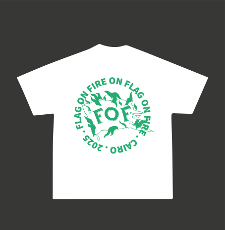 FOF Green design Relaxed-Fit White T-shirt - Image 2