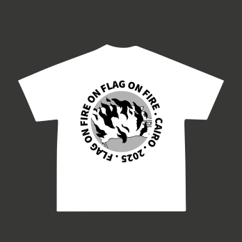 FOF Black design Relaxed-Fit White T-shirt