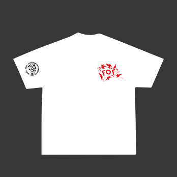 FOF Red design Relaxed-Fit White T-shirt