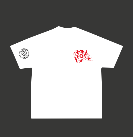 FOF Red design Relaxed-Fit White T-shirt
