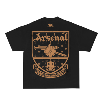 FOF Arsenal Gold logo Relaxed-Fit Black T-shirt