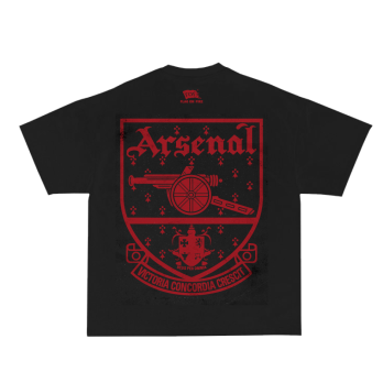 FOF Arsenal Red logo Relaxed-Fit Black T-shirt
