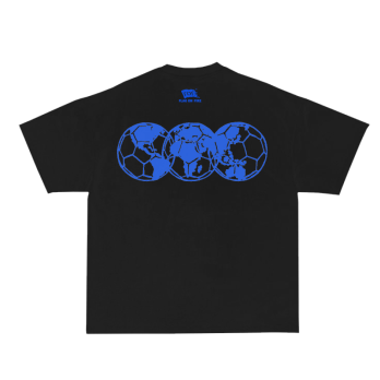FOF Fifa Blue Logo Relaxed-Fit  Black T-shirt