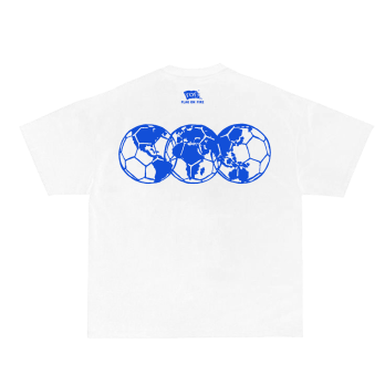 FOF Fifa Blue Logo Relaxed-Fit  White T-shirt
