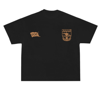 FOF Arsenal Gold logo Relaxed-Fit Black T-shirt