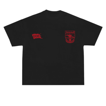 FOF Arsenal Red logo Relaxed-Fit Black T-shirt