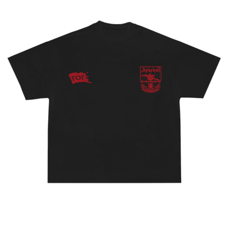FOF Arsenal Red logo Relaxed-Fit Black T-shirt