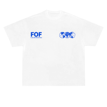 FOF Fifa Blue Logo Relaxed-Fit  White T-shirt