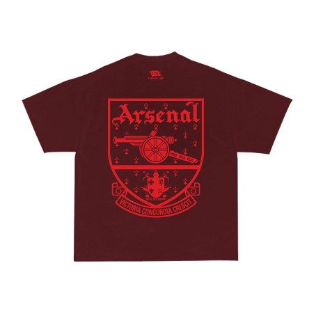 FOF Arsenal Relaxed-Fit Burgundy  T-shirt - Image 2