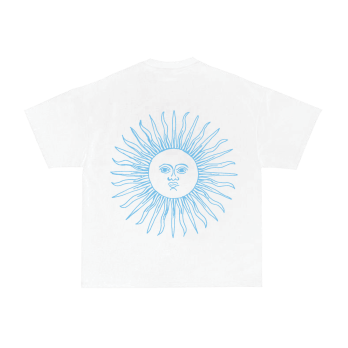 FOF Baby Blue Sun Relaxed-Fit White T-shirt