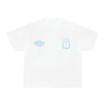 FOF Baby Blue Sun Relaxed-Fit White T-shirt