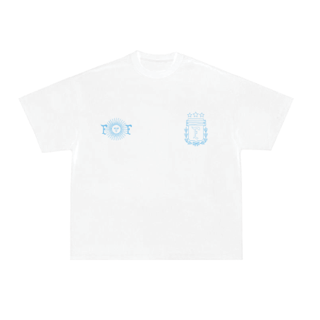 FOF Baby Blue Sun Relaxed-Fit White T-shirt