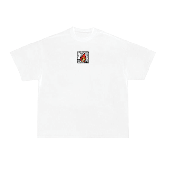 FOF Fire-man  Relaxed-Fit White T-shirt