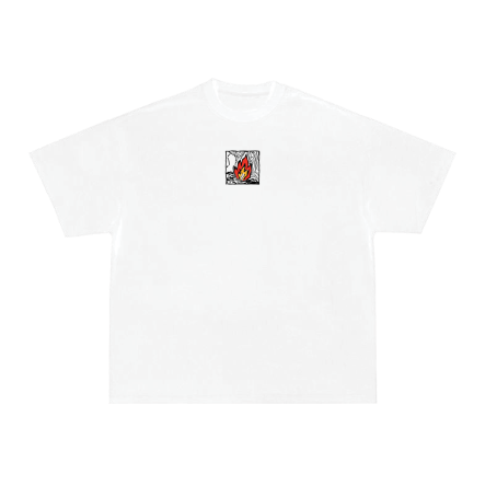 FOF Fire-man  Relaxed-Fit White T-shirt