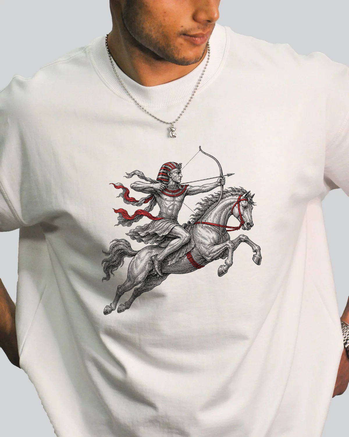 FOF Night Warrior Relaxed-Fit White T-shirt