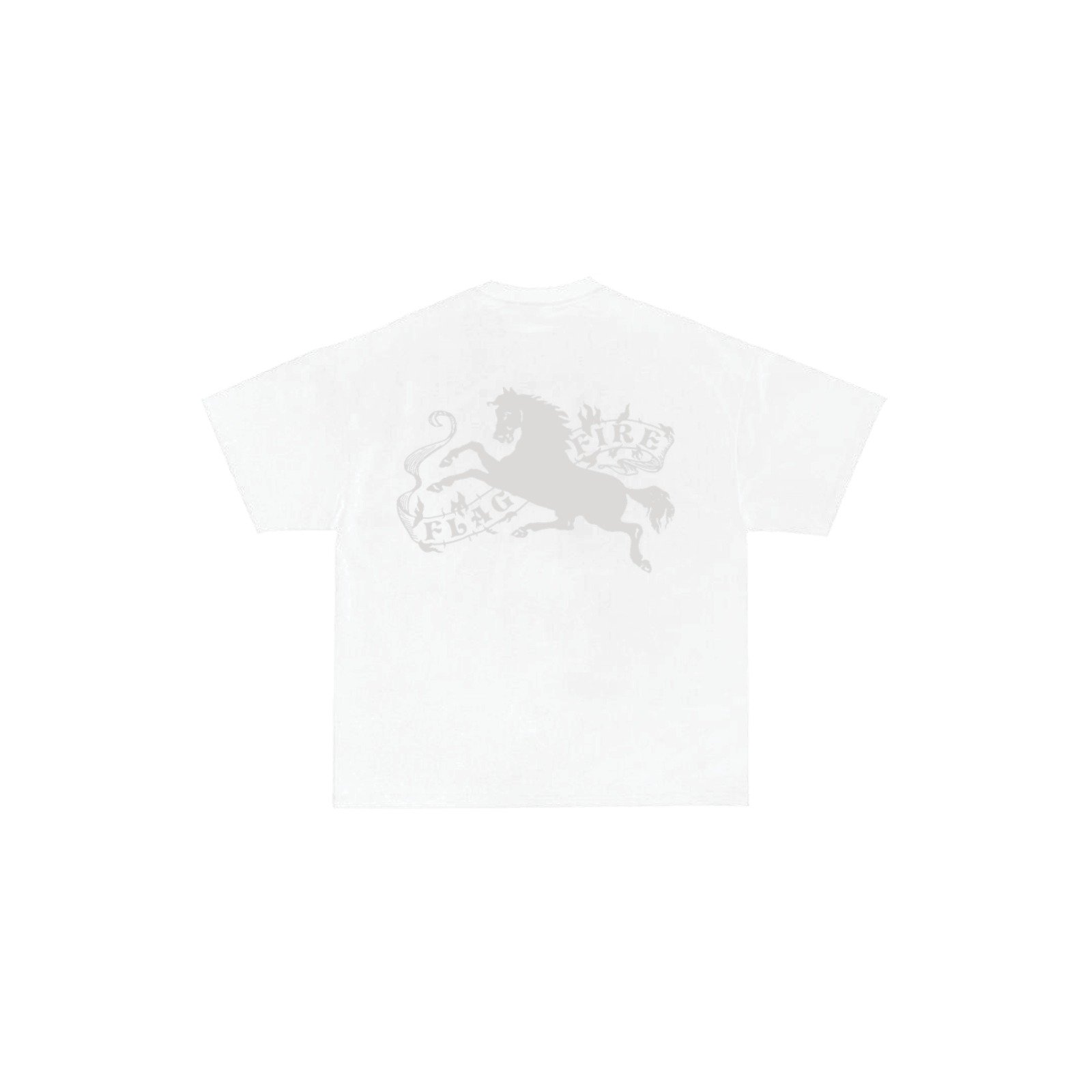 FOF Horse design Relaxed-Fit White T-shirt - Image 2
