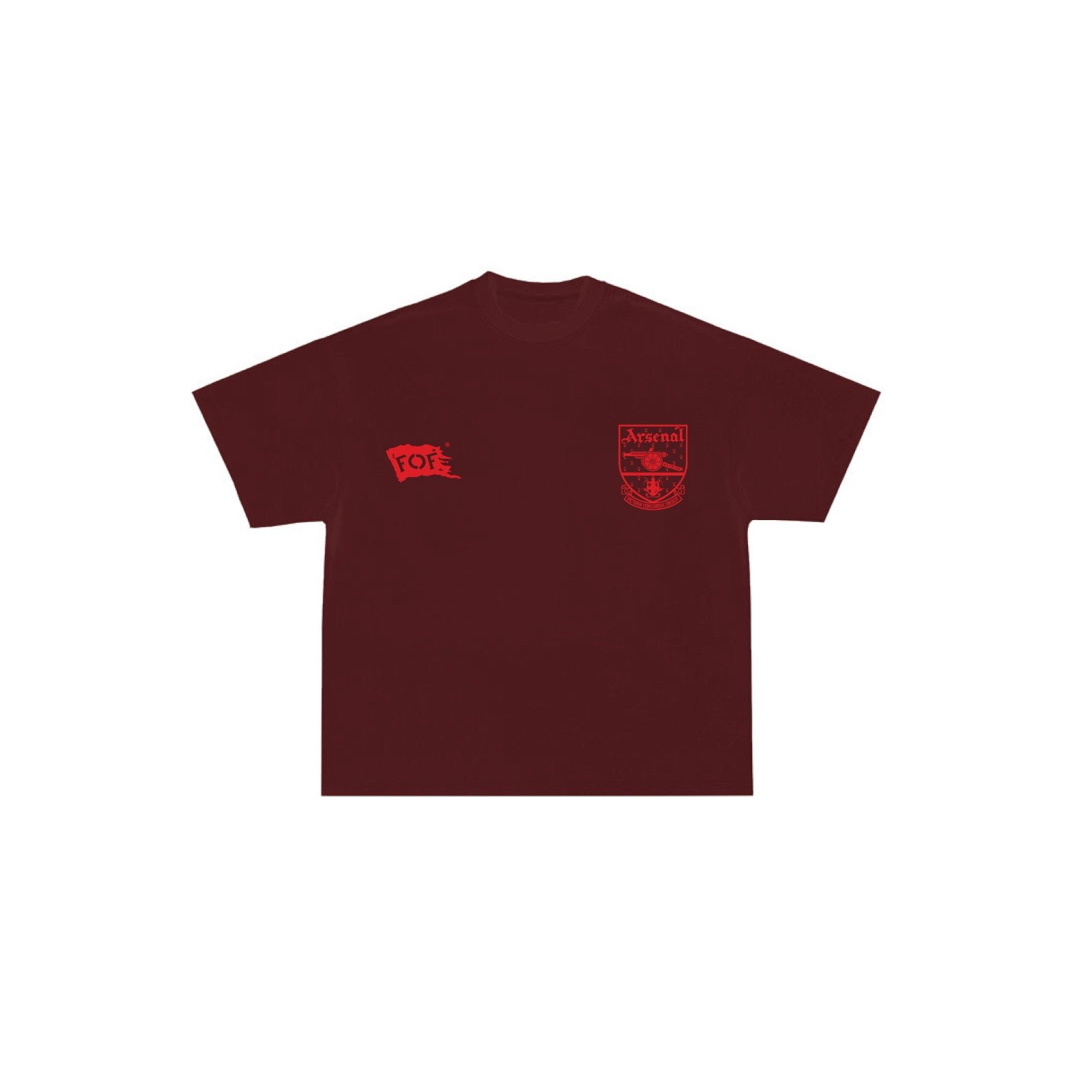 FOF Arsenal Relaxed-Fit Burgundy T-shirt